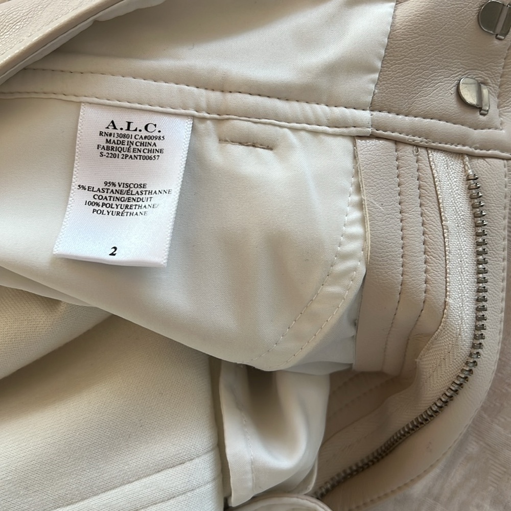 NWT A.L.C. Christopher Faux Leather Leg Pants Size 2 - Picture 10 of 16